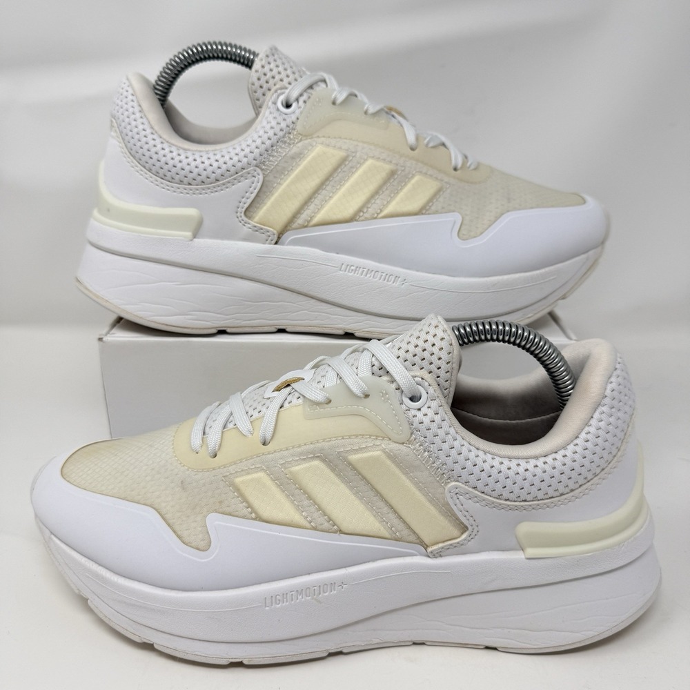 Adidas ZNCHILL Lightmotion+ Triple White Running Shoes Women's Size 8.5 HP6089